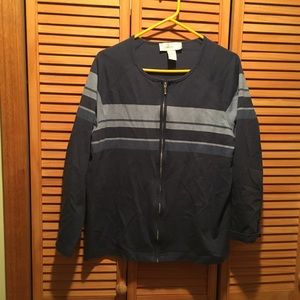 Norton Striped Zip Cardigan